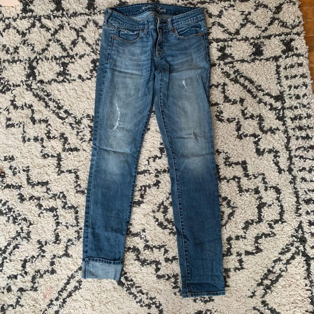 Distressed American eagle jeans